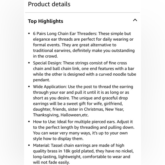 18k Gold Plated Earring Threads with Dangling Bee and Honey Comb Pendant - Picture 8 of 10